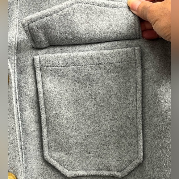 Avec Les Filles Relaxed Boyfriend Shacket Button Down Shirt Jacket Size S New - Picture 5 of 13